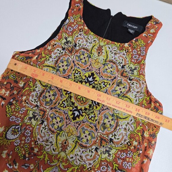 Karen‎ Kane High Low Dress S Boho Kaleidoscope Print Festival Fairycore Flowy - Picture 12 of 14